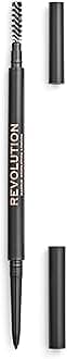 Revolution Precise Brow Pencil, Double-Ended Makeup Tool with Brush for Easy & Ultra Defined Brows and Bold Looks, Medium Brown, 0.05g