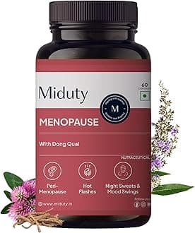 Menopause Health Supplement - Hormonal Imbalance - Night Sweating - Mood Swings - Bone health - Helps in PMS - 60 Veg Capsules