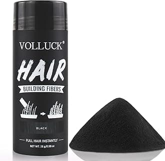 Hair Fibers for Thinning Hair, Instant Coverage Hair Building Fibers for Women and men, Natural Hair Powder for Conceal Hair Loss 28 g (Black)