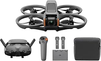 Avata 2 Fly More Combo (3 Batteries), FPV Drones with Camera for Adults 4K, Immersive Experience, One-Push Acrobatics, Built-in Propeller Guard, 155° FOV, Drone Compliant with FAA Remote ID)