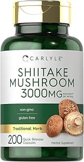 Shiitake Mushroom Extract | 200 Capsules | Non-GMO, Gluten Free