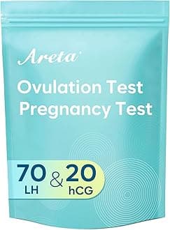 Ovulation & Pregnancy Test Strips: 70 Ovulation Strips & 20 Pregnancy Tests Combo Kit | Accurate at-Home Fertility Tracker | Highly Sensitive Early Pregnancy Detection | 70 LH + 20 HCG