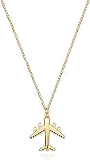 MTMY Gold Pendant Necklace for Women 14K Gold Plated Dainty Gold Necklace Simple Delicate Jewelry