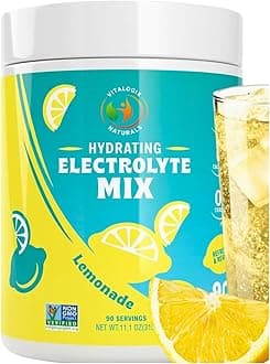 Electrolyte Powder – Zero Sugar Lemon Hydration Mix | 90 Servings | Keto, Vegan, Gluten-Free | Natural Electrolytes for Muscle Recovery, Energy & Immune Support | Electrolyte Drink for Women