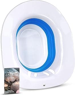 FIVONAUnisex Sitz Bath Seat for Soak - Hemorrhoid, Fissure, Postpartum Care - BPA Free, Ergonomic Seat, Anti-Spill - Universal Fit - Yoni Steam Seat
