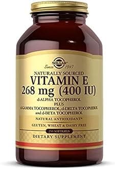 Vitamin E 268 mg (400 IU), 250 Mixed Softgels - Natural Antioxidant, Skin & Immune System Support - Naturally-Sourced Vitamin E - Gluten Free, Dairy Free - 250 Servings