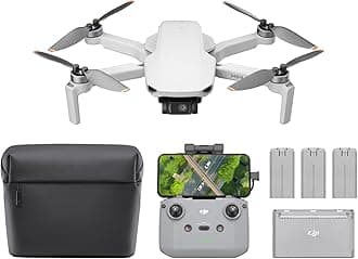 DJI Mini 4K Fly More Combo, Drone with 4K UHD Camera for Adults, Under 249 g, 3-Axis Gimbal Stabilization, 10km Video Transmission, Auto Return, 3 Batteries for 93-Min Max Flight Time, QuickShots