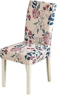 Styleys Elastic Chair Cover Stretch Removable Washable Short Dining Chair Cover Protector Seat Slipcover (Set of 1, Natural Scenery, SD3220)