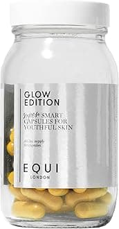 Equi - Glow Edition - 30 Day Multivitamin Capsules - Anti-Aging, Brightening Skin Supplement - Collagen Synthesis - Fights Wrinkles & UV Damage - Resveratrol, Bilberry, Turmeric, Pine Bark Extract