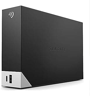 - Seagate One Touch Hub 10TB Desktop External HDD – USB-C & USB 3.0 Port, with 3 yr Data Recovery Services, for Computer PC Laptop Mac, 6 Month Mylio Create (STLC10000400), Black