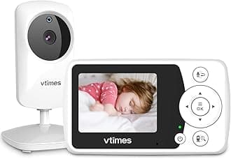 Baby Monitor with Camera and Audio, Video Baby Monitor No WiFi Night Vision, 2.4" LCD Screen Portable Baby Camera VOX Mode Pan-Tilt-Zoom Alarm and 1000ft Range, Ideal for Baby/Elderly/Pet