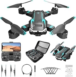 Drone with 4k Camera Foldable 1080P HD Drone with FPV Live Video, Gestures Selfie, Altitude Hold, One Key Take Off/Landing, 3D Series Flips, Headless Mode, Aerial For Kids and Adults