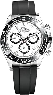 Pagani Design Daytona Homage Men's Watch Panda Analog Quartz Japan Movement Chronograph Luxury Wrist Watch Business Waterproof Silicone Strap Sports Pagani Watches for Men