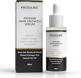 Pro-skir'e, Intense Hair Growth Serum with Redensyl, Anagain, Procapil, Capilia Longa, Biotin & Ashwagandha