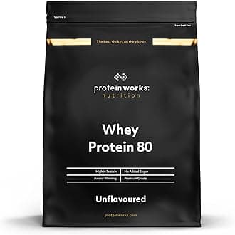 Protein Works - Whey Protein 80 (Concentrate), Low Calorie Protein Shake, Whey Protein Shake, 66 Shakes, Unflavoured, 2kg