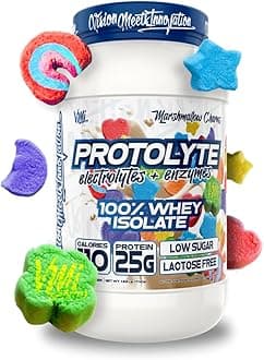 ProtoLyte Whey Isolate Protein Powder | Low Calorie Whey for Weight Loss and Muscle Gain | Digestive Enzymes | Non-GMO (1.6 lb, Marshmallow Charms)