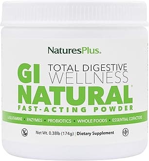 GI Natural Total Digestive Wellness - 0.38 lbs Powder - Fast-Acting Drink Mix with Probiotics, Prebiotics, L-Glutamine & Enzymes - Vegetarian, Gluten Free - 30 Servings