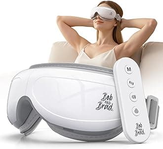 BOB AND BRAD Eye Massager with Remote Control FSA Eligible HSA - EyeOasis 2 Plus Eye Massager with Heat Compress - Electric Headache Massager with Heat for Migraines & Dry Eye Relief