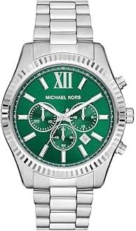 Lexington Watch for Men, 44mm Quartz Chronograph Movement with Stainless Steel Strap