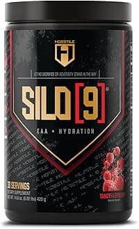 HOSSTILE SILO[9] EAA + Hydration Powder – Essential Amino Acids with Electrolytes, EAA BCAA Intra Workout Powder & Post Workout Recovery, Tangy Raspberry, 30 Servings