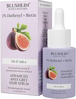 2% Darkenyl for Anti Grey Hair Serum|Anti-Greying Actives with Biotin, Bhringraj, Henna & Amino Acid Complex|Strengthens Roots & Adds Shine|Toxin Free|All Hair Types- 30ml