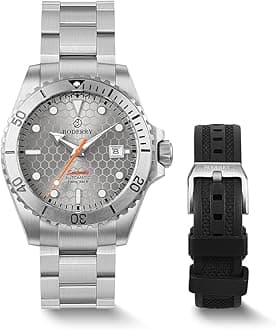 Men's Automatic Dive Watch - Japanese Movement, Titanium Case/Bracelet, Sapphire Crystal, 200M Waterproof, Swiss Super-LumiNova, Screw-Down Crown