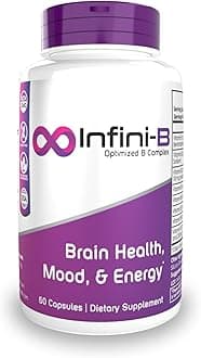 Infini-B Advanced B-Complex | Optimal Absorption & Bio-Availability | Enhanced Cognitive & Metabolic Support | 60 Capsules