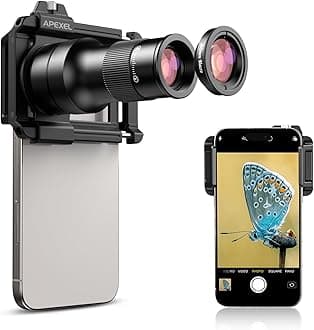 Evil eye 2 in 1 Phone Camera Lens Kit, 6X Telephoto Lens & 150mm Macro Lens with Universal Lens Clip, Phone Lens Attachment for iPhone and Andriod
