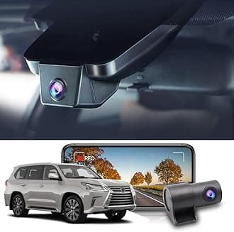Fitcamx 2K Front and Rear Dash Cam Suitable for Lexus LX570 2017 2018 2019 2020 2021 Gen3 (J200), OEM Factory Style, Dual 1440P+1080P HD Video WiFi, G-Sensor, 2 Channel Loop Recording, 64GB Card
