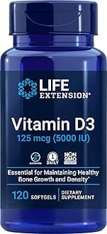 Vitamin D3 5000 IU, 120 Softgels, 125mcg