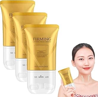 Upgraded Cocobeauty Neck Lift Cream New 2025 Formula Cocobeauty Firming Neck Cream Massage with V-Roller, Tightening & Lifting Cream for Sagging Neck, Double Chin & Crepey Skin (3 Pcs)