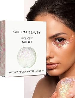 Iridescent Glitter. 10g Chunky Face, Hair, Eye and Body for Women. Rave, Festival Accessories, Cosmetic Makeup. Loose Glitter Set