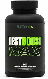 Sculpt Nation by V Shred Test Boost Max - Testosterone Supplement for Men - Tribulus Terrestris for Men - Natural Energy, Stamina, and Strength Booster - 60 Gluten Free Capsules