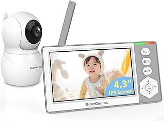 Baby Monitor with Camera and Audio, 4.3'' Video Baby Monitor with 1000ft Long Range and 30-Hour Battery, No WiFi,Night Vision, ECO Mode, 2-Way Talk