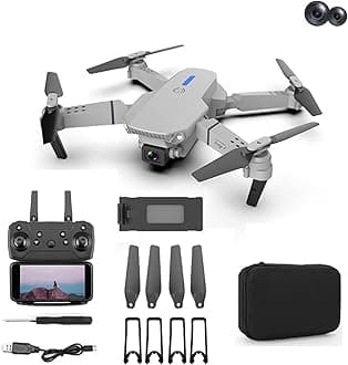 Dual HD 1080P Camera Mini Drone for Kids and Adults - RC Quadcopter With Altitude Hold, 360° Flip, Rechargeable - Toys Gifts for Boys Girls - Includes Drone Case Bag