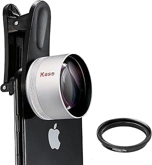 Kase Master Macro Phone Camera Lens Pro with 52mm Filter Adapter Ring for iPhone 15 14 13 12 11 8 Samsung Android,Shoot Distance 40-85mm,Metal Body