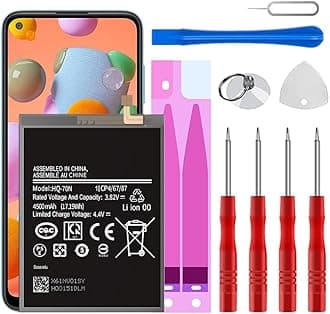 Galaxy A11 Battery,2025 New Upgraded 4500mAh Replacement Battery HQ-70N/HQ-70T for Samsung Galaxy A11 SM-A115U, SM-A115A-Adhesive&Tool Repair Kit