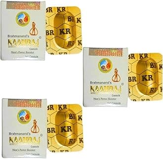Brahmanand's Kaamraj Original | Power Booster |Energy & Stamina|Ayurvedic Capsules for Men (Pack of 3)