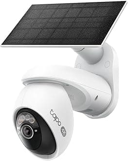 4K Outdoor Pan/Tilt Wireless Security Camera - Battery with Solar Charging, 360° Motion Track, 24/7 Capture, Person/Vehicle Detection, Subscription-Free Local Storage or Optional Cloud, C660 KIT