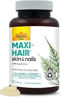 Maxi-Hair, Strengthens Hair, Skin, and Nails - 90 Tablets.