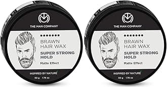 The Man Company Brawn Extra Stronghold Hair Wax for Men | Stylish Pomade Matte Finish | Hair Volumizer | Non - Sticky - Pack of 2…