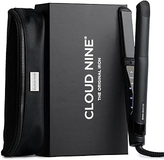 The Original Iron Black Hair Straightener Giftset | Variable Temperature Control Quick Heat Touch Technology Sericite Floating Plates Spring Flex Styling | Perfect Smooth Sleek Results