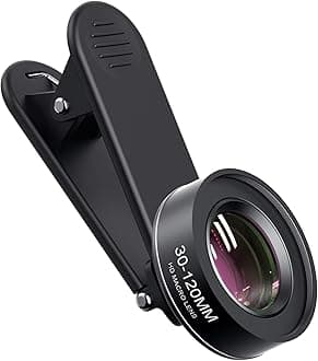 30-120mm Cell Phone Macro Lens, for ipad,iPhone,Samsung, Android, Pixel,Phone Macro Lens