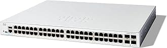 Catalyst 1300-48T-4G Managed Switch, 48 Port GE, 4x1GE SFP, Limited Lifetime Protection (C1300-48T-4G)