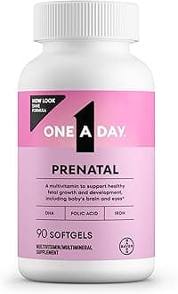 One A Day Women's Prenatal 1 Multivitamin, Supplement for Before, During, and Post Pregnancy, Including Vitamins A, C, D, E, B6, B12, and Omega-3 DHA, 90 Count