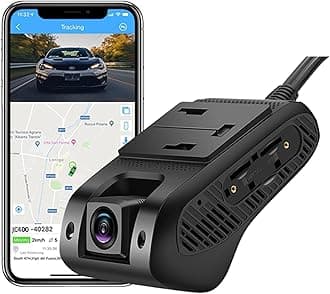 JC400P Dash Cam 4G Live Video, 1080P Front and Inside Dash Camera, Built-in Real Time GPS Tracking with SOS Alert, Fence Alert, Loop Recording, 24H Monitor Remotely