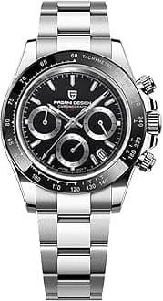 PAGRNE DESIGNPagani Design Men's Luxury Chronograph Watch Japanese VK67 Quartz Movement Analog Watch for Men with Sapphire Glass, 100M Waterproof & Luminous Hands