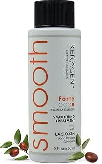 KERAGEN Forte Professional Keratin Smoothing Treatment, High-Potency Structural Realignment & Hydrophobic Shield, The Gold Standard for Permanent Smoothing to Survive 20+ Washes 2 Oz