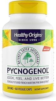 Healthy Origins Pycnogenol Vegeterian Capsules, 100 mg, 60 Count