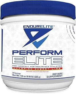 EndurElite Perform Elite- Pre Workout Energy Drink Powder Supplement- Pre-Workout Electrolytes for Endurance Athletes- 20 Servings- Champion Cherry Lime